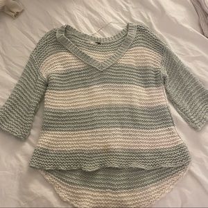 Free People - blue and white striped sweater - size small